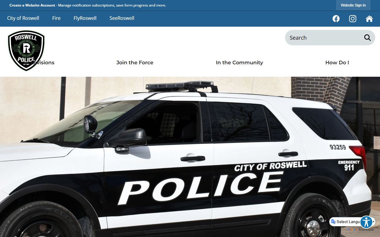 Chaves County arrest records Roswell Police Department official source