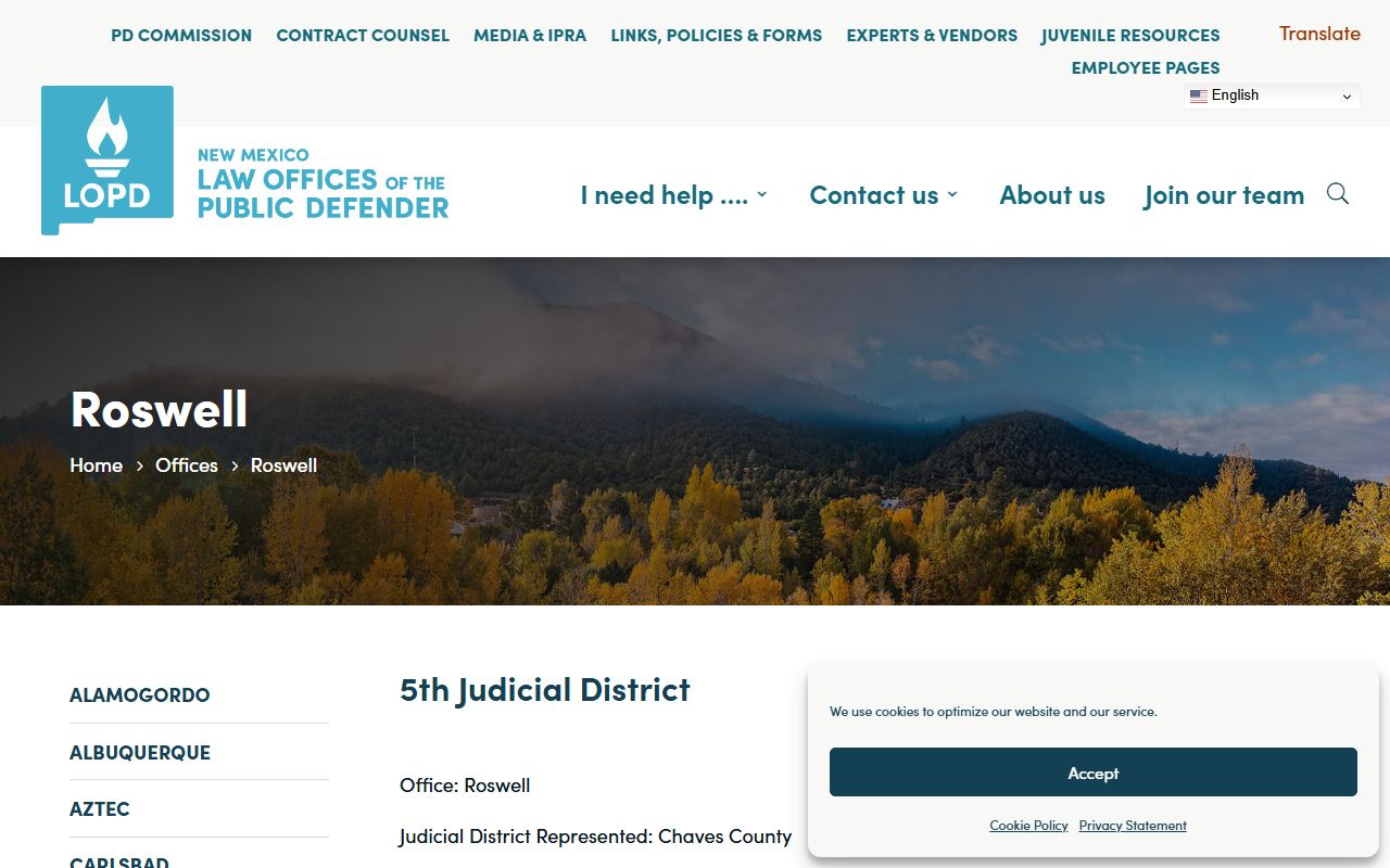 Chaves County criminal court records Roswell public defender office