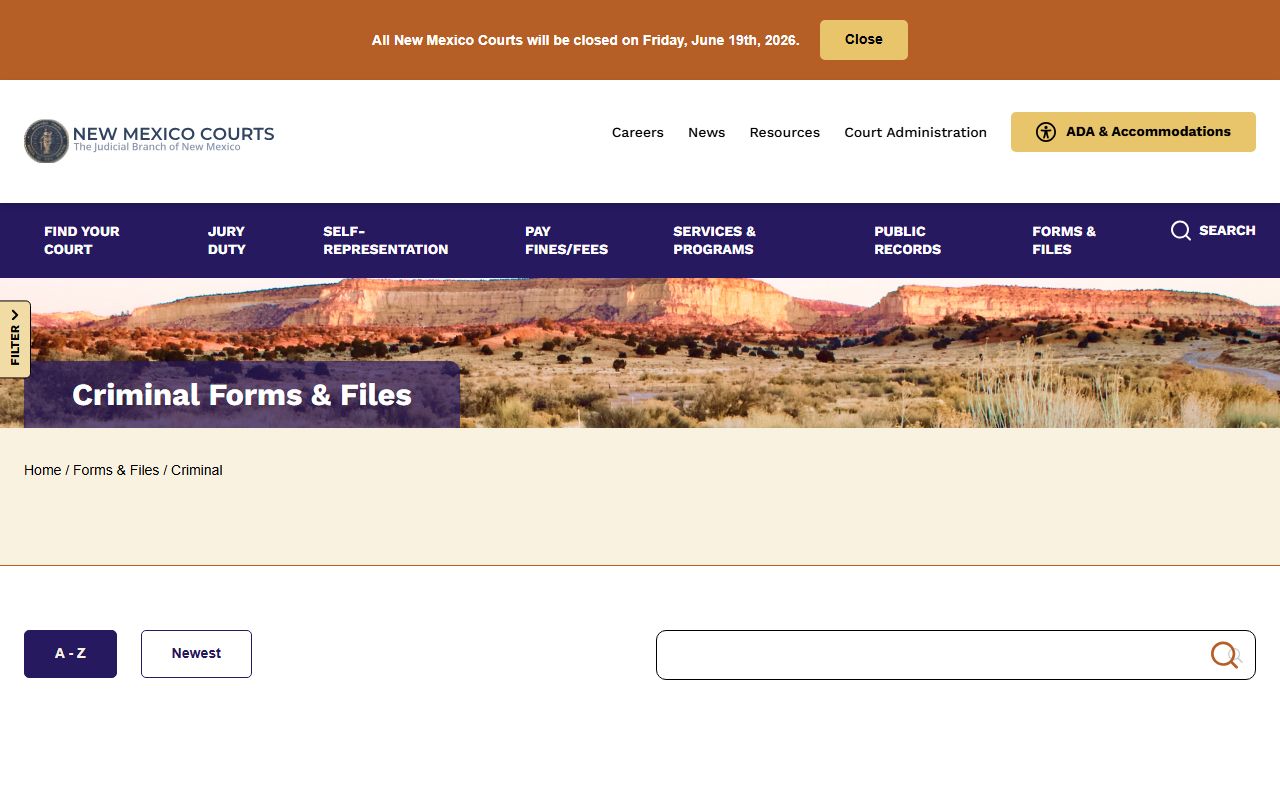 Chaves County criminal court records New Mexico criminal court forms