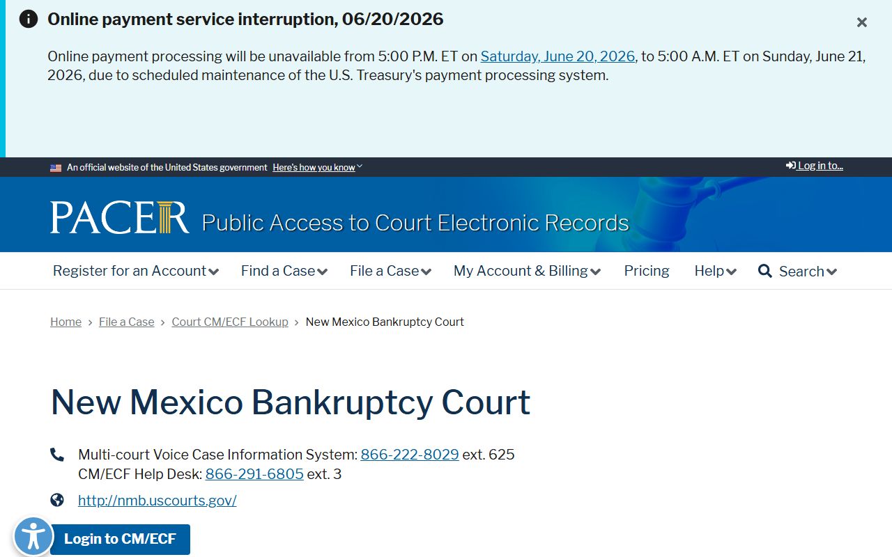 Chaves County probate records PACER bankruptcy lookup boundary